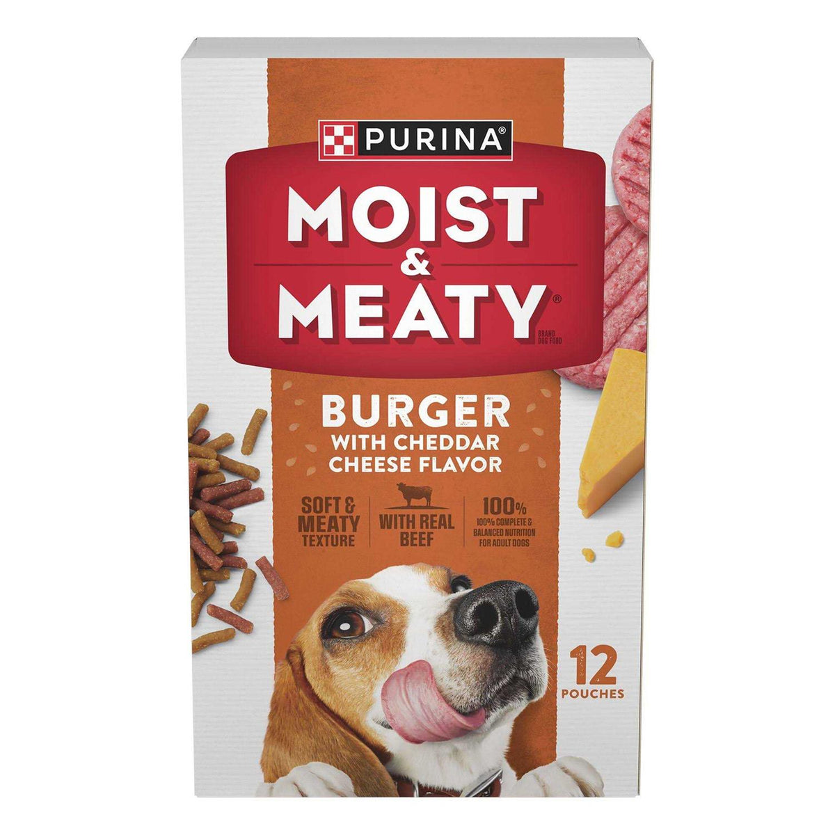 Moist & Meaty Burger with Cheddar Cheese Flavor Dry Dog Food S92166