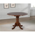 Chestnut Round Drop Leaf Dining Table D21479