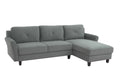 Dark Gray Microfiber Sectional Sofa E420