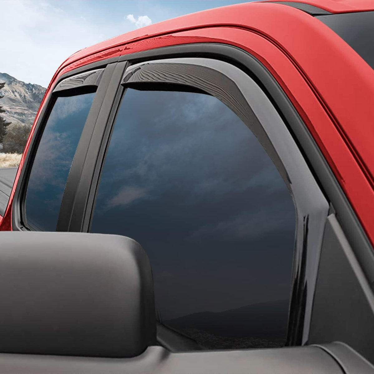4 Pieces In-Channel Rain Guards for Trucks V4993