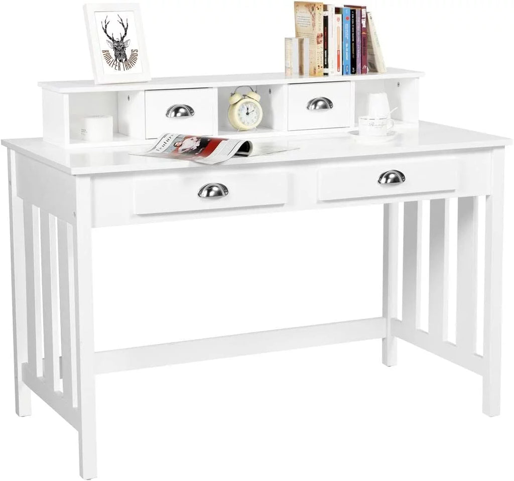 Writing Desk with Drawer Storage and Removable Hutch D104746