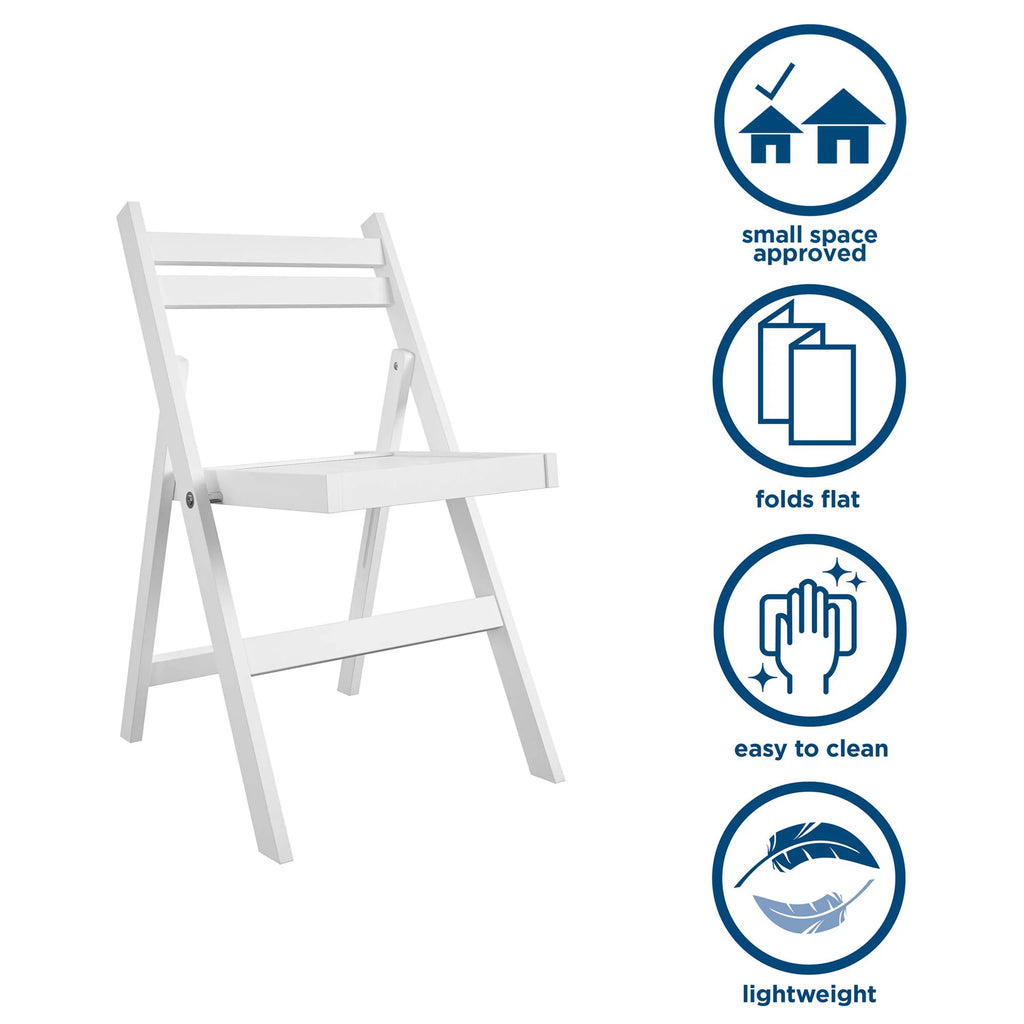 Gray 2-Pack Folding Wood Chair F51627