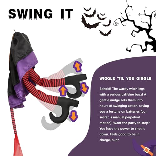 Animated Witch Legs Halloween Yard Decorations C81515
