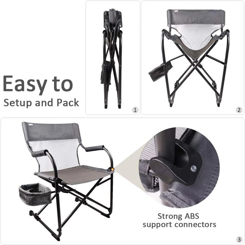 Gray Heavy Duty Folding Director's Chair K118843