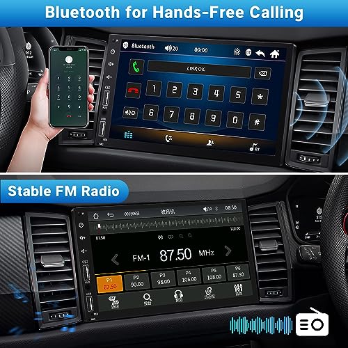 Double Din Car Stereo with 7inch Touchscreen, Bluetooth, Camera, FM Radio D9694
