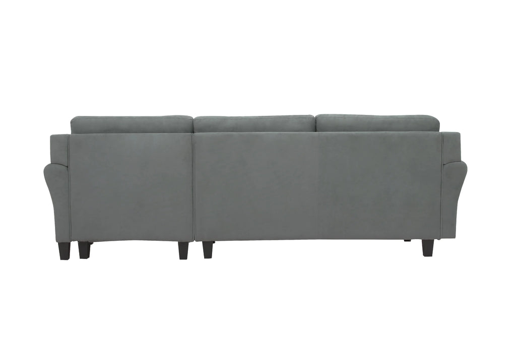 Dark Gray Microfiber Sectional Sofa E420