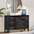 Black 6 Drawer Wood Dresser Q38986