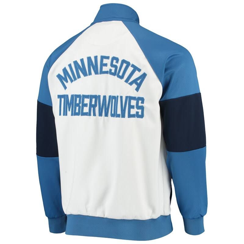 Blue/White Colorblock Raglan Full-Zip Track Jacket Size: Extra Large V898977