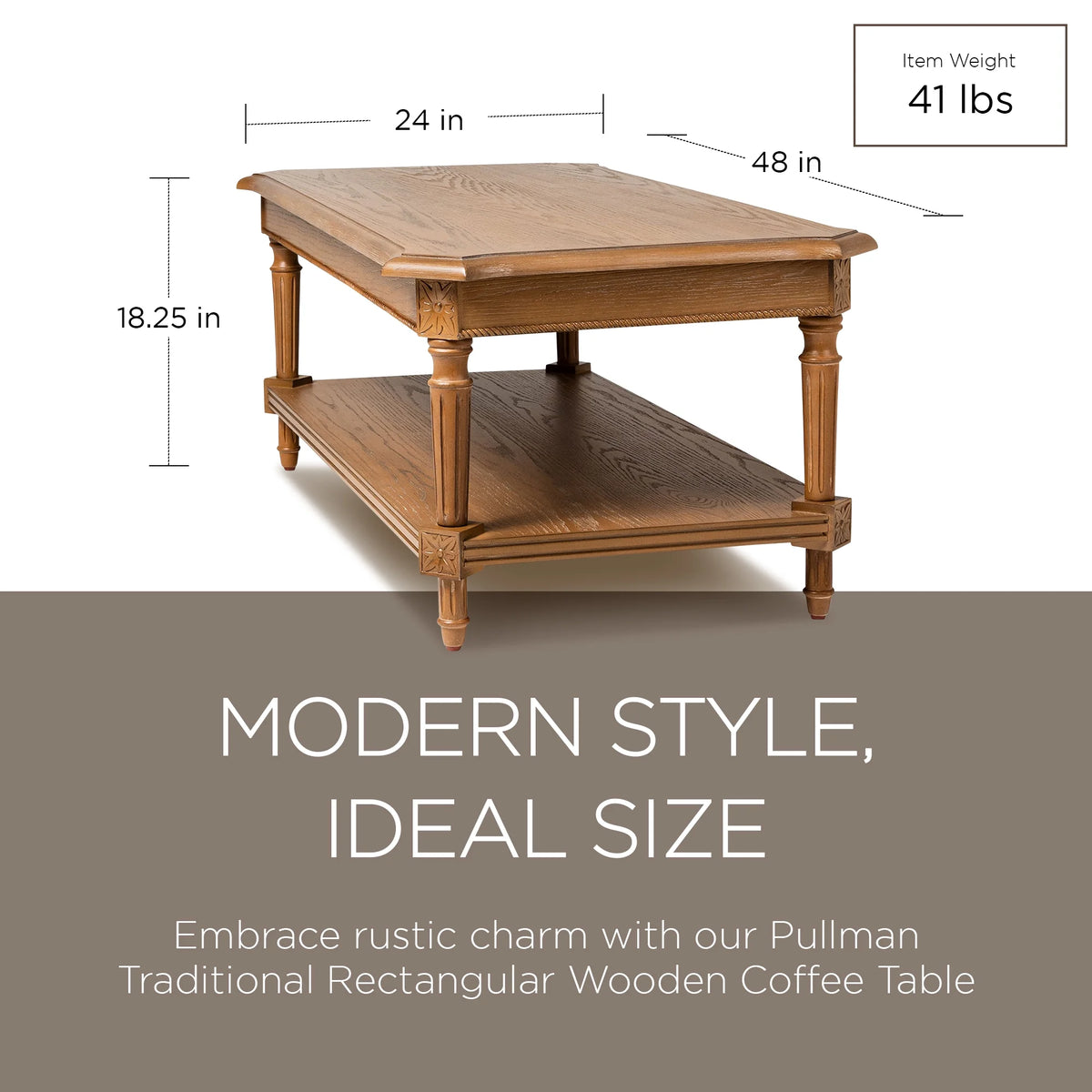 Rectangular Wood Coffee Table C878565
