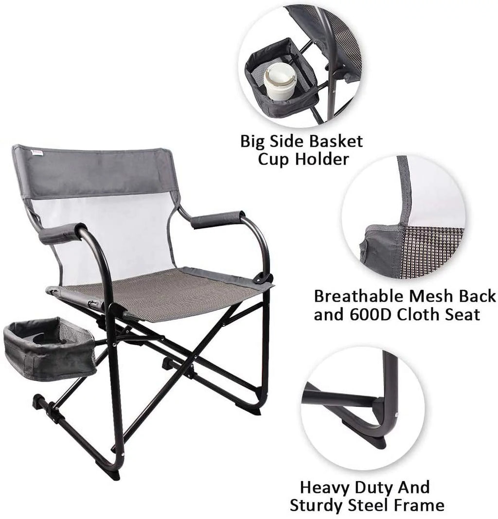 Gray Heavy Duty Folding Director's Chair K118843