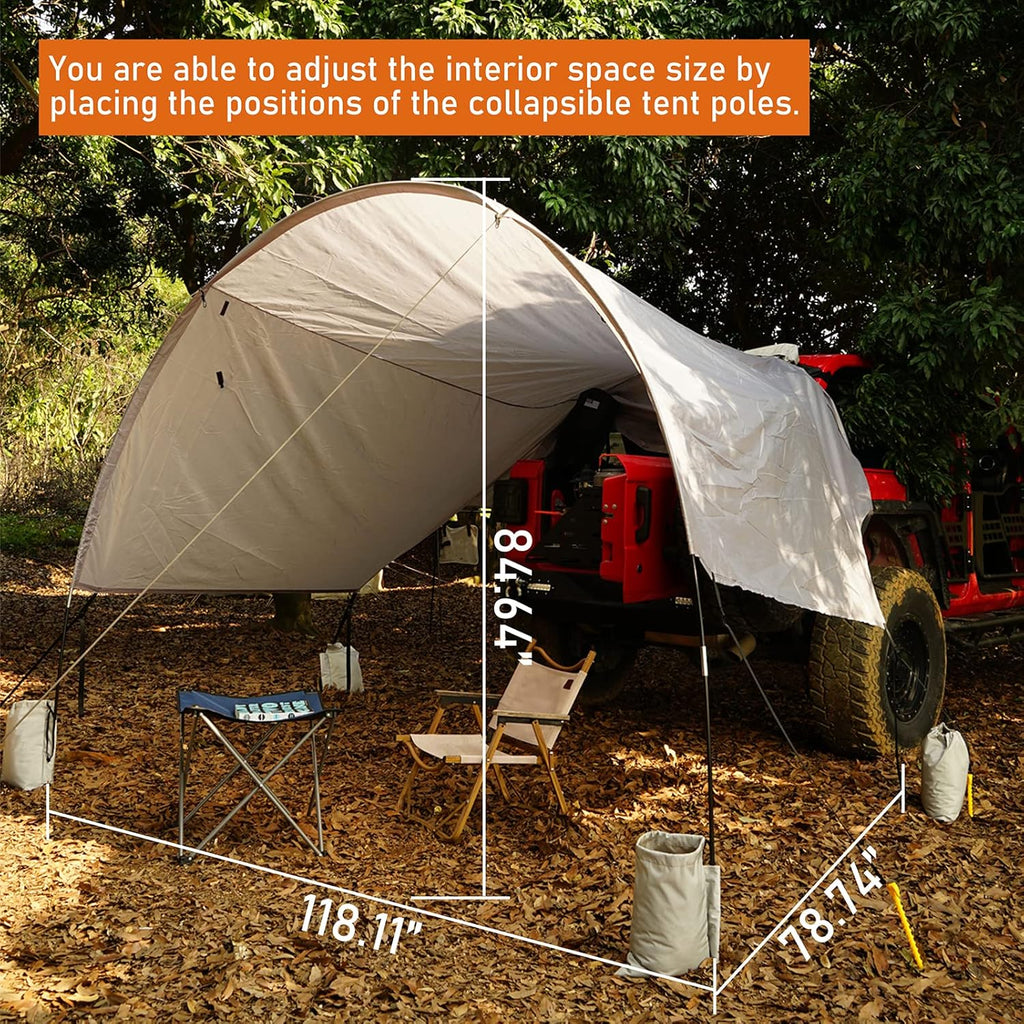 Teardrop Tailgate Tent Canopy Q7053