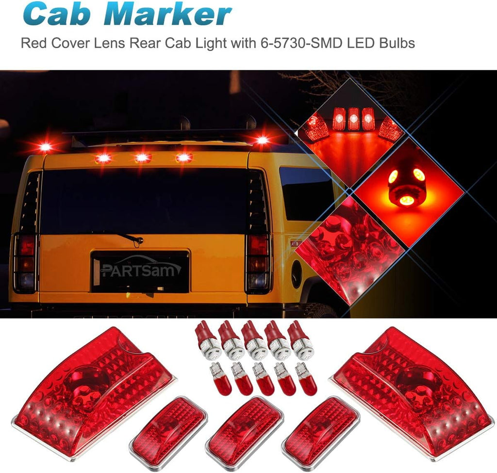 10Pcs Clearance Marker Running Lights Assembly Kits with LED Bulbs V770907