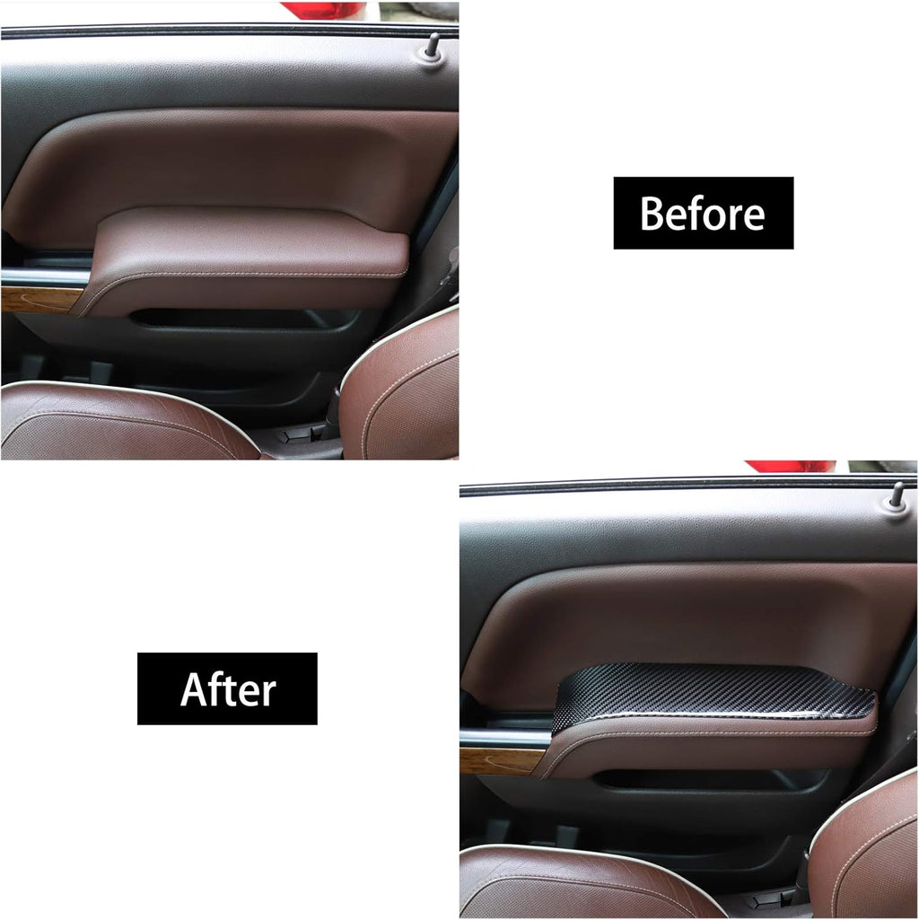ABS Carbon Fiber Interior Door Handle Trim Cover 4 pcs C6615
