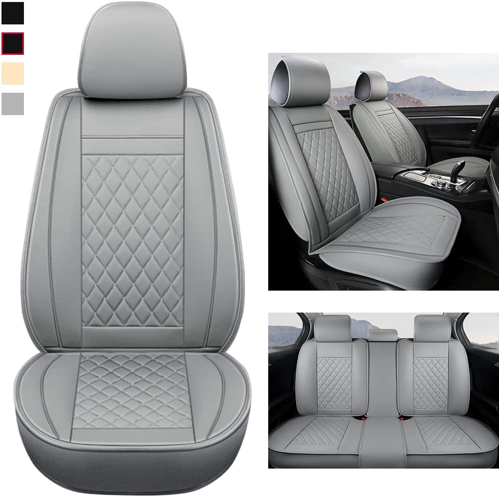 Gray Rear Bench Car Seat Cover E77665