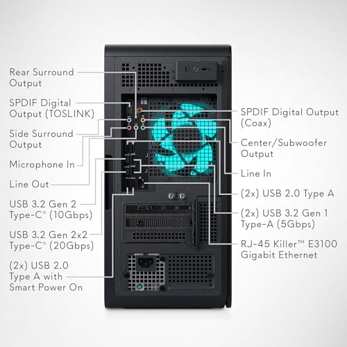 Gaming Desktop, Intel Core i9-13900F, NVIDIA GeForce RTX 4060, 64GB DDR5 RAM, 1TB SSD, 2TB HDD Y32310