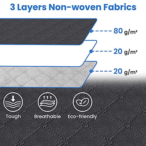 6 Pack Blue Foldable Clothes Storage Bags with Lids and Handle T14884