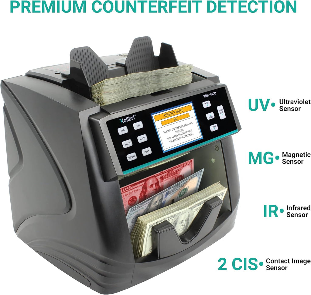 Mixed Denomination Money Counter Machine with Counterfeit Detection Q327140