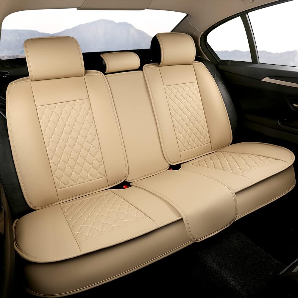 Gray Rear Bench Car Seat Cover E77665
