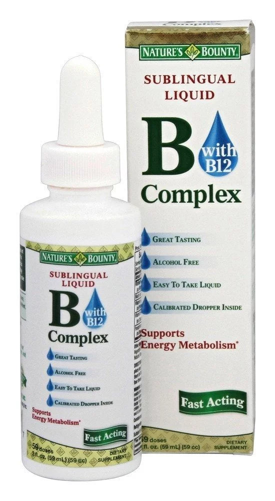 4 Pack Vitamin B Complex Sublingual Liquid 2 Oz Each M7240