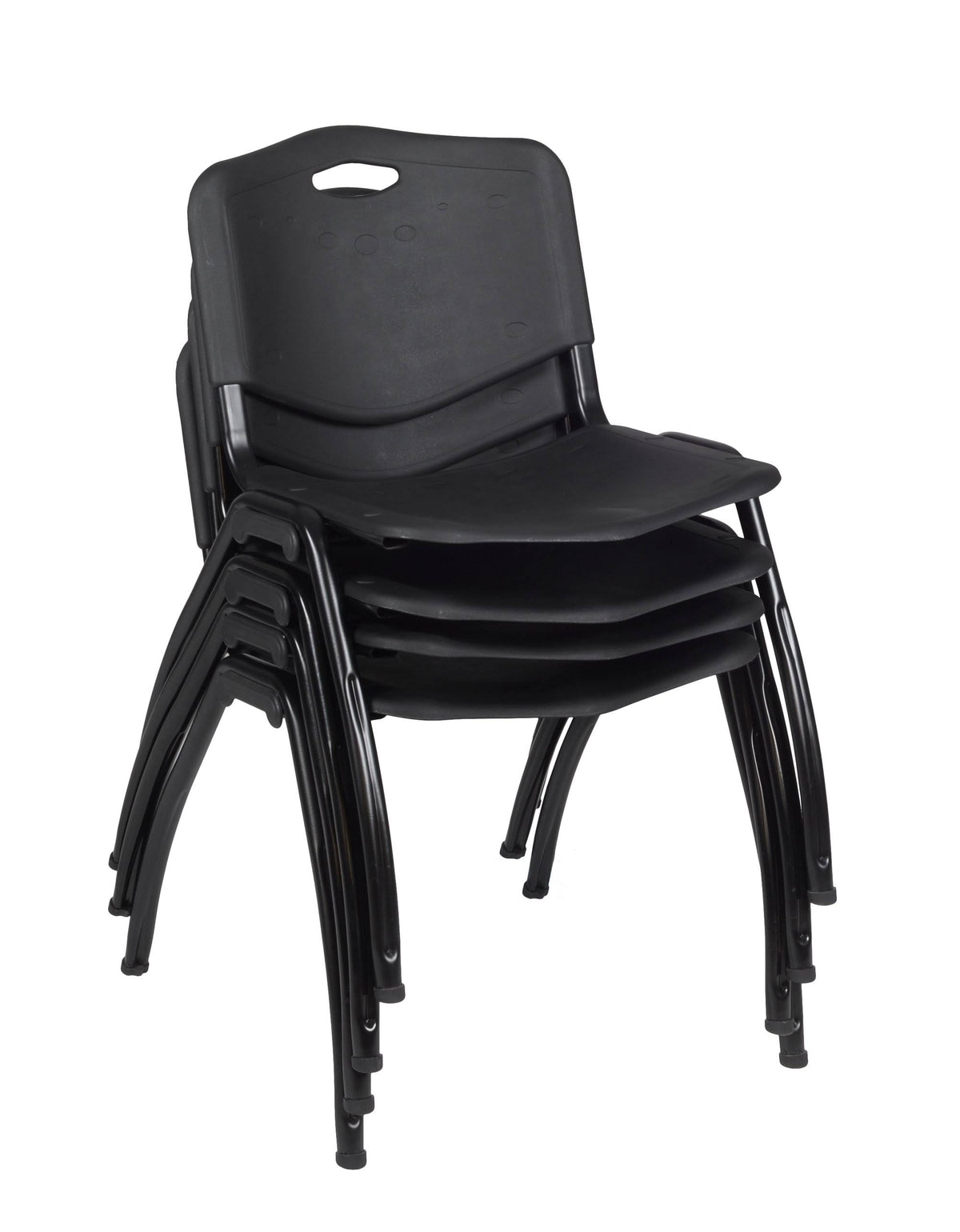 42x22 Square Breakroom Table & 4 Stack Chairs V6852