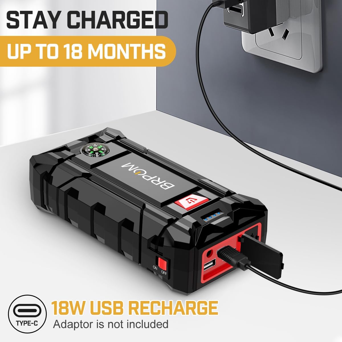 3000A Peak 26800mAh 12V Car Jump Starter X6300
