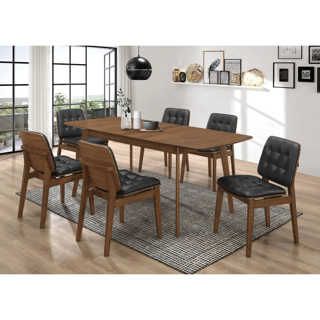 Natural Walnut Dining Table with Butterfly Extension Leaf Z39481