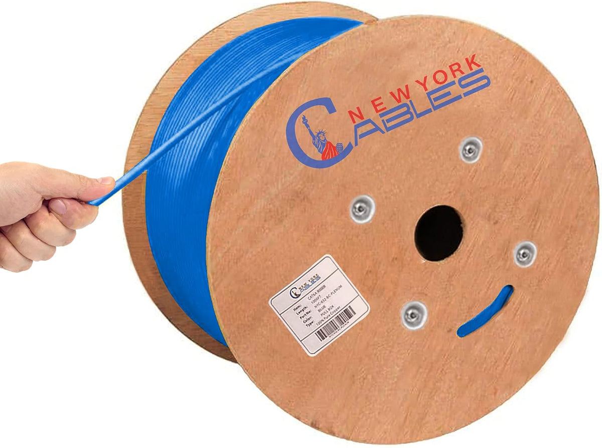 1000ft Blue CAT6A Riser UTP Ethernet Cable O741