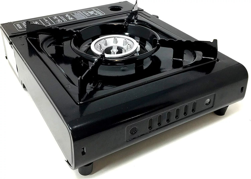 Portable Outdoor Butane Gas Stove with Stainless Steel Body and Carrying Case U8340