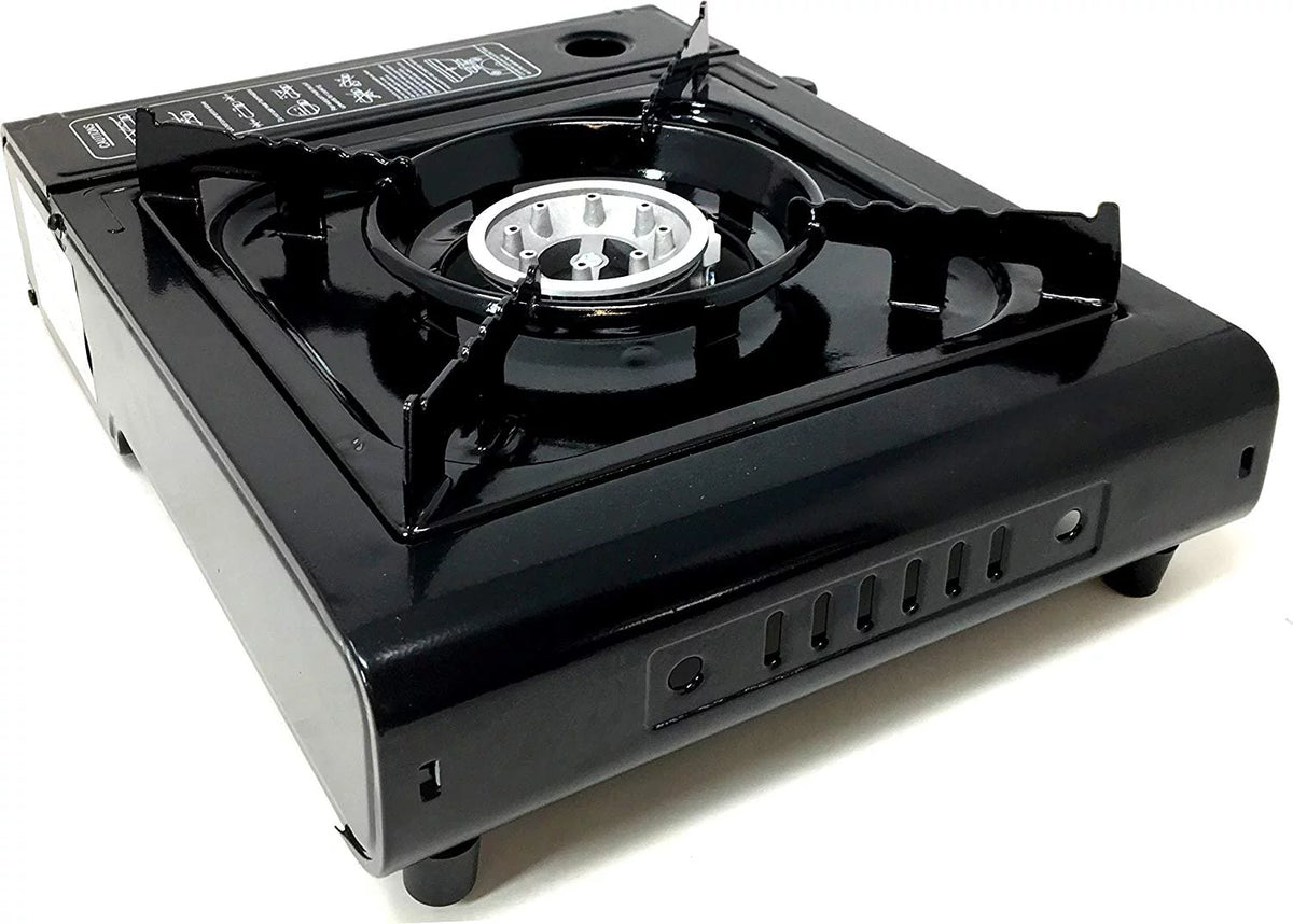 Portable Outdoor Butane Gas Stove with Stainless Steel Body and Carrying Case U8340