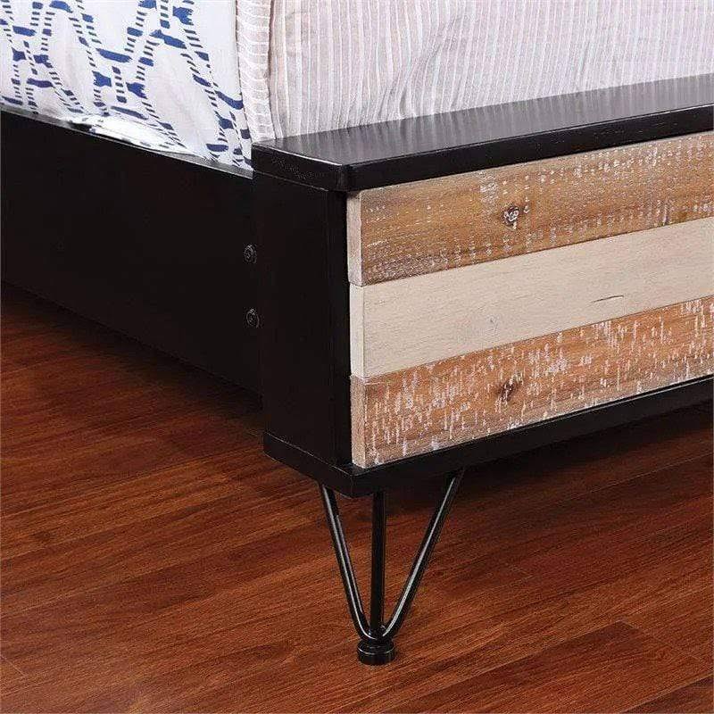 Queen Size Rustic Panel Bed J26463