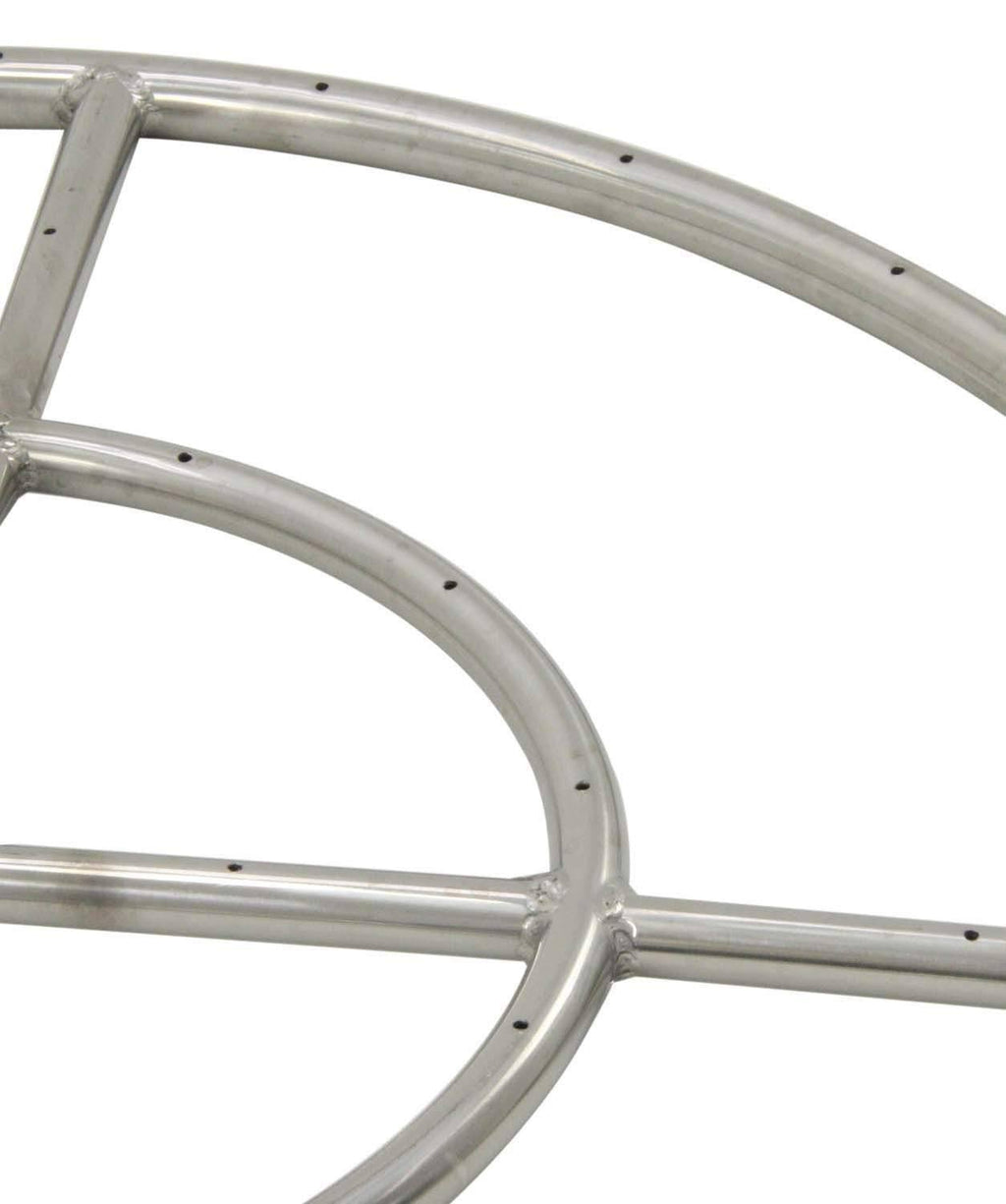 Propane Gas Fire Pit Burner Ring Kit with Flat Pan V657185