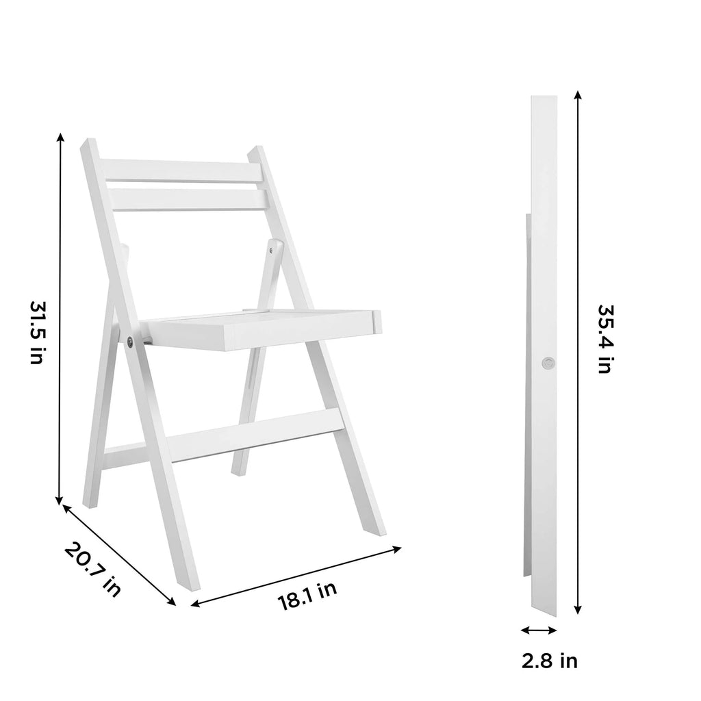 Gray 2-Pack Folding Wood Chair F51627