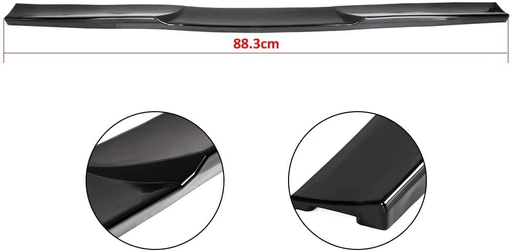 1-Piece Rear Window Roof Spoiler Wing Hydro Dipped Plastic Glossy Carbon Look Pack of 2 S861