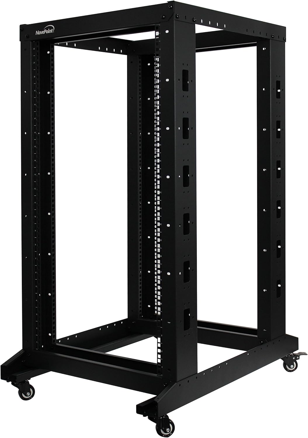 22U 4-Post Open Frame Server Rack Black J76803