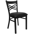 Black Vinyl Seat Metal Restaurant Chair K179