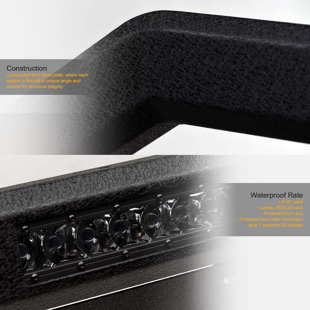 Textured Black Aluminum LED Bull Bar L944996