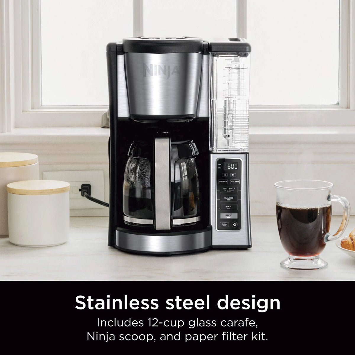 12-Cup Programmable Coffee Maker with Glass Carafe X19562