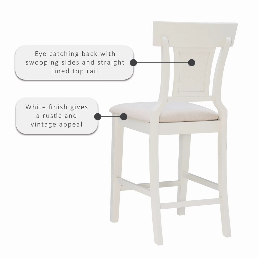 26" Counter Stool with Beige Fabric T759490