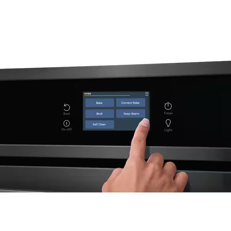 30 in. Single Electric Built-In Wall Oven with Convection in Black Stainless Steel Q148