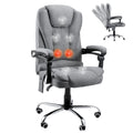 Grey Heat & Massage Reclining Office Chair W394