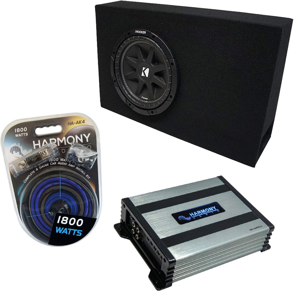 Ported 10 Sub Box Enclosure & Amp V466
