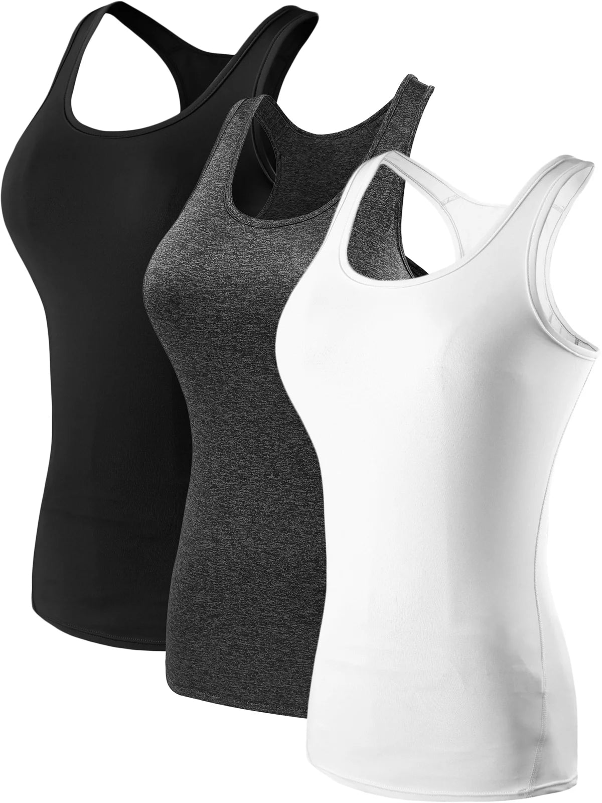 Womens Compression Base Layer Dry Fit Tank Top 3 Pack W597173