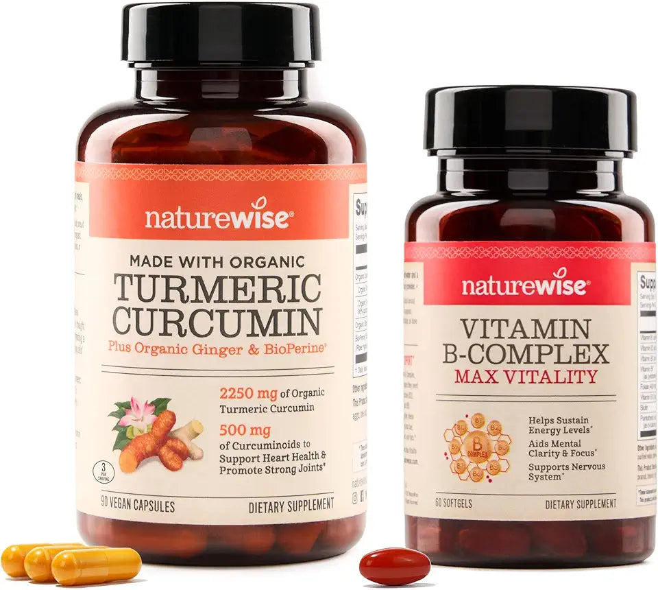 2250mg Curcumin Turmeric 90 Count + B Complex Vitamins 60 Count F63447