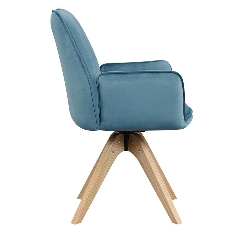 Velvet Blue Swivel Accent Chair V192