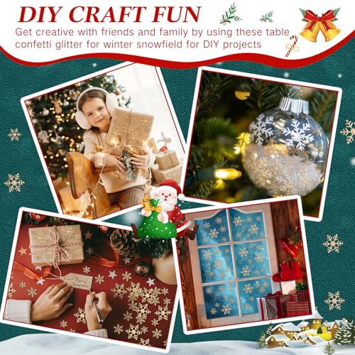 3000 Pcs Multicolor Glitter Snowflakes Confetti N31363
