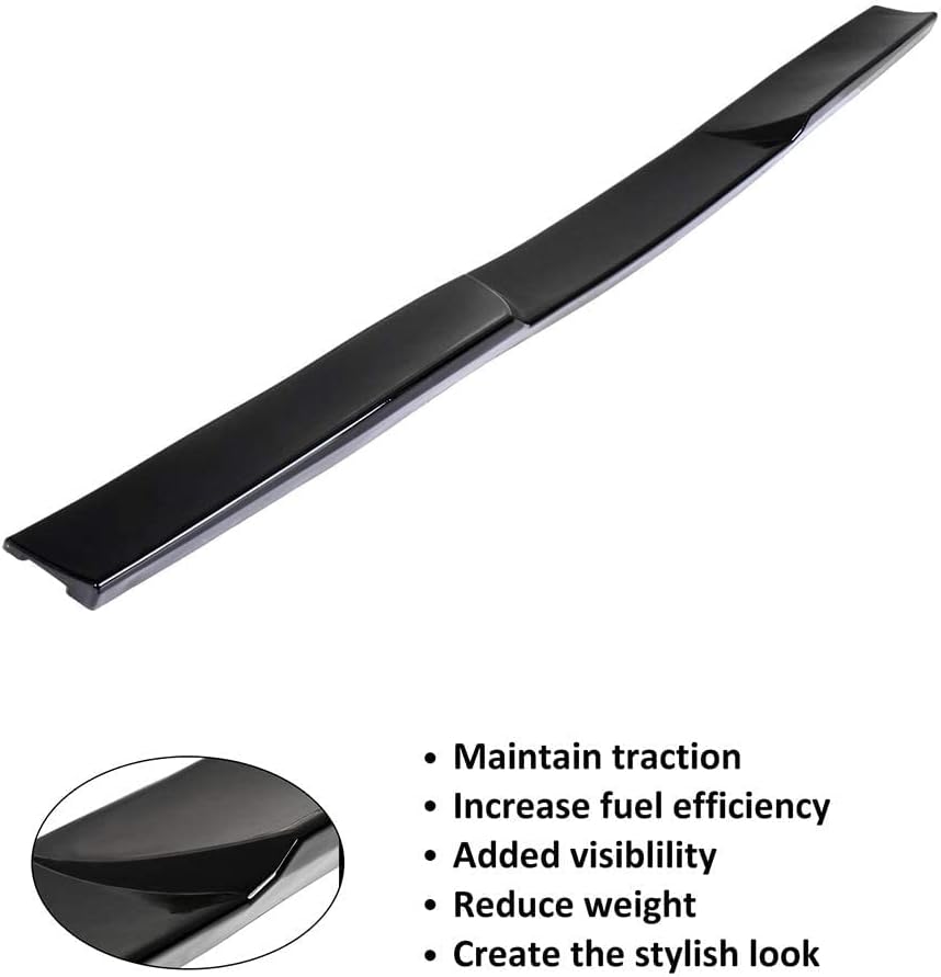 1-Piece Rear Window Roof Spoiler Wing Hydro Dipped Plastic Glossy Carbon Look Pack of 2 S861