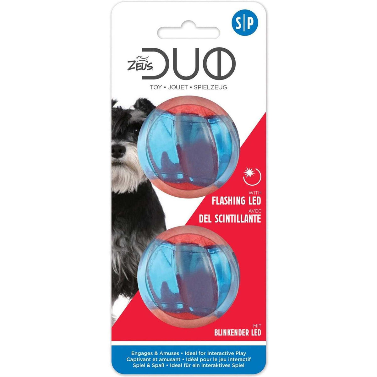 Duo Ball Dog Toy with Squeaker V973