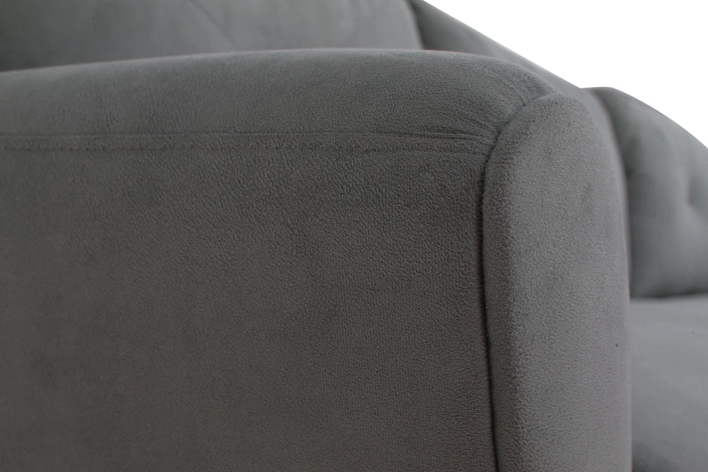 Dark Gray Microfiber Sectional Sofa E420