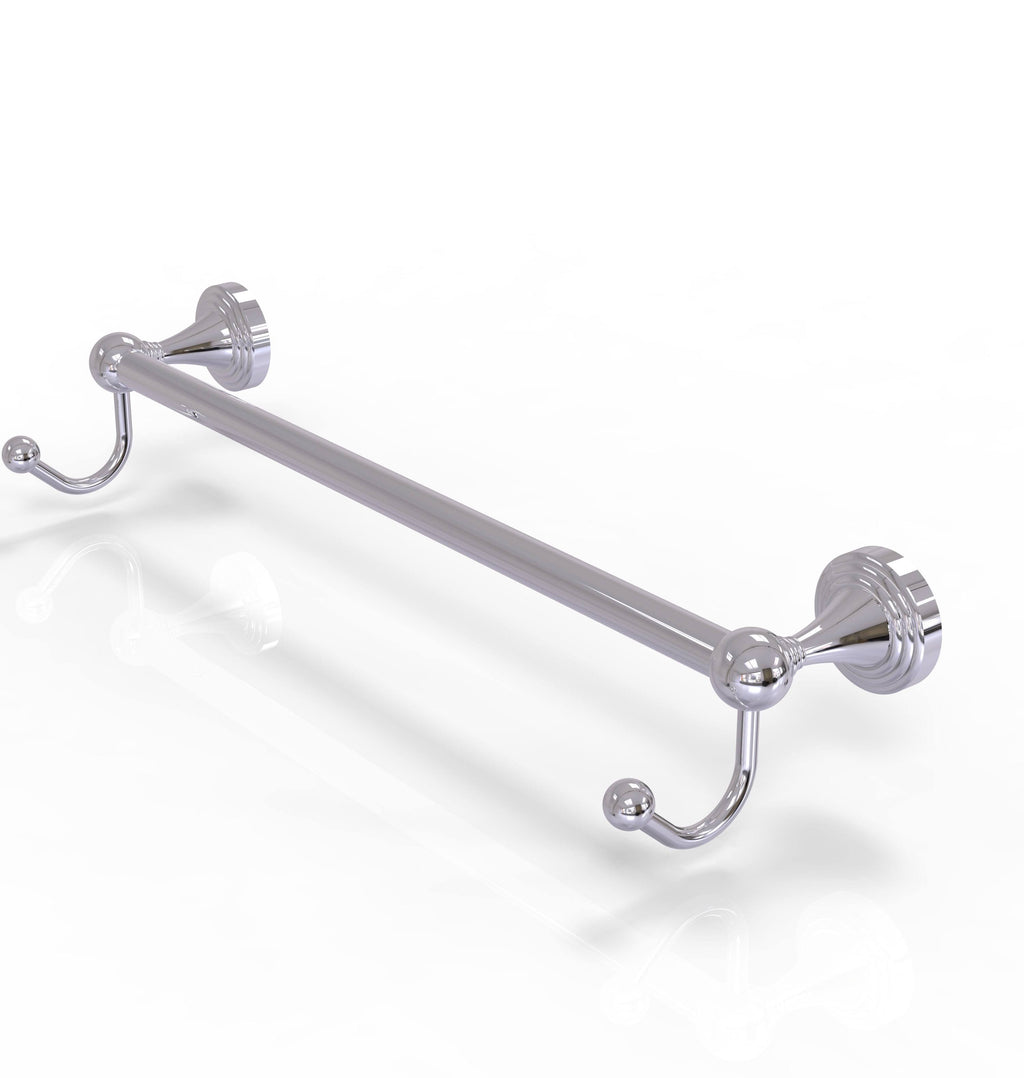 Polished Chrome 30x22 Towel Bar with Integrated Hooks Y797889
