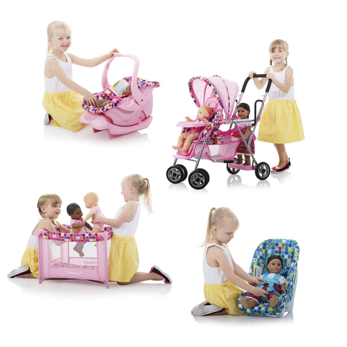 Pink Dot Doll Toy Car Seat G8683